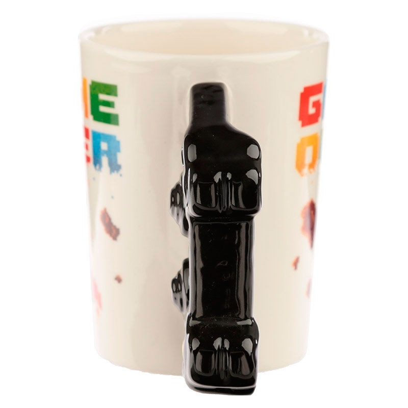 Game Over Controller Mug - Videogame Shaped Handle, 12 oz