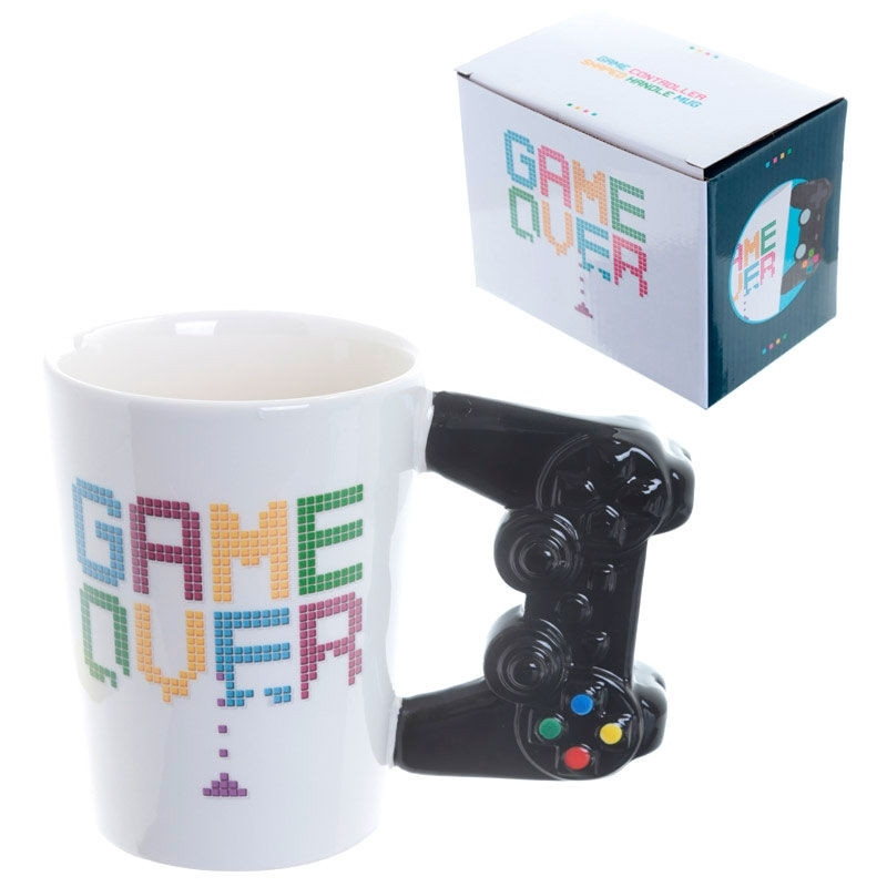 Game Over Controller Handle Mug, 11 oz Gaming Coffee Cup