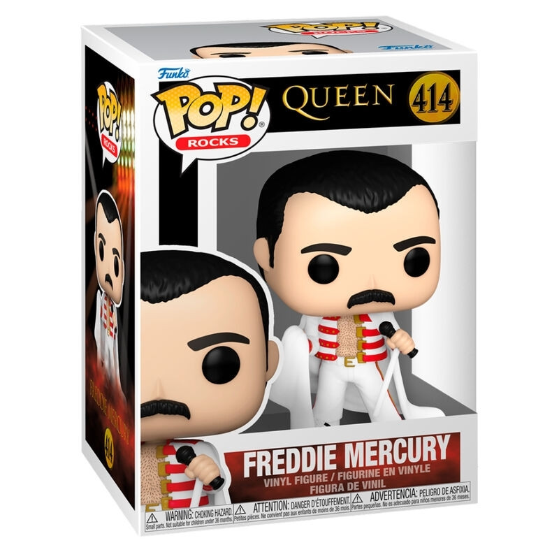 Boneco Pop do Freddie Mercury, brinquedo colecionável de 9,5 cm (3,...