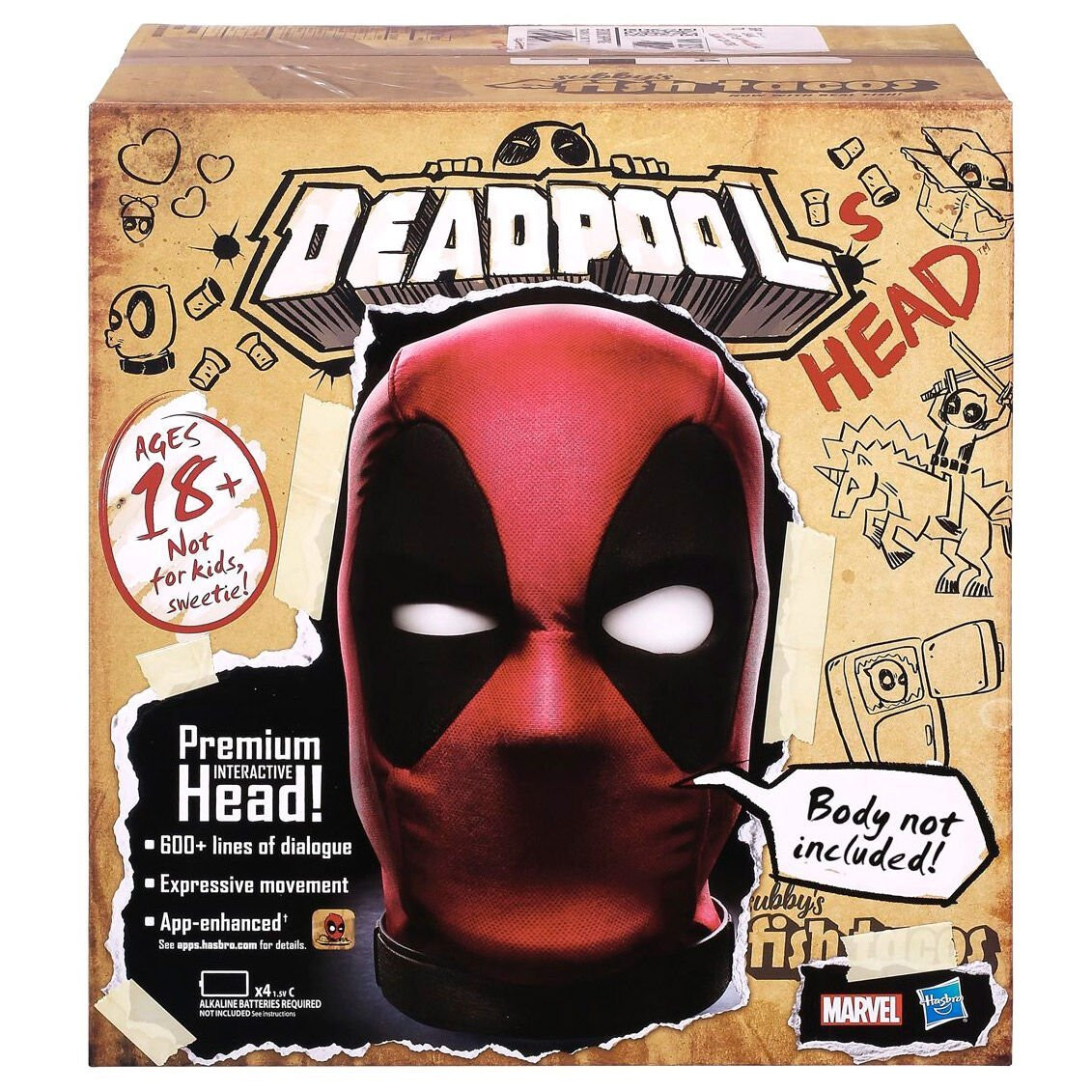 Interactive Electronic Deadpool Head Toy for Marvel Legends