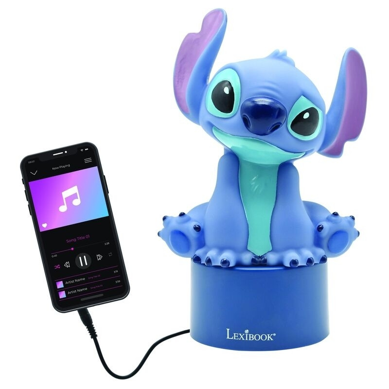 Stitch Night Light Speaker with Bluetooth Connectivity