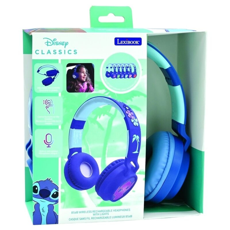 Cuffie wireless Bluetooth luminose per bambini