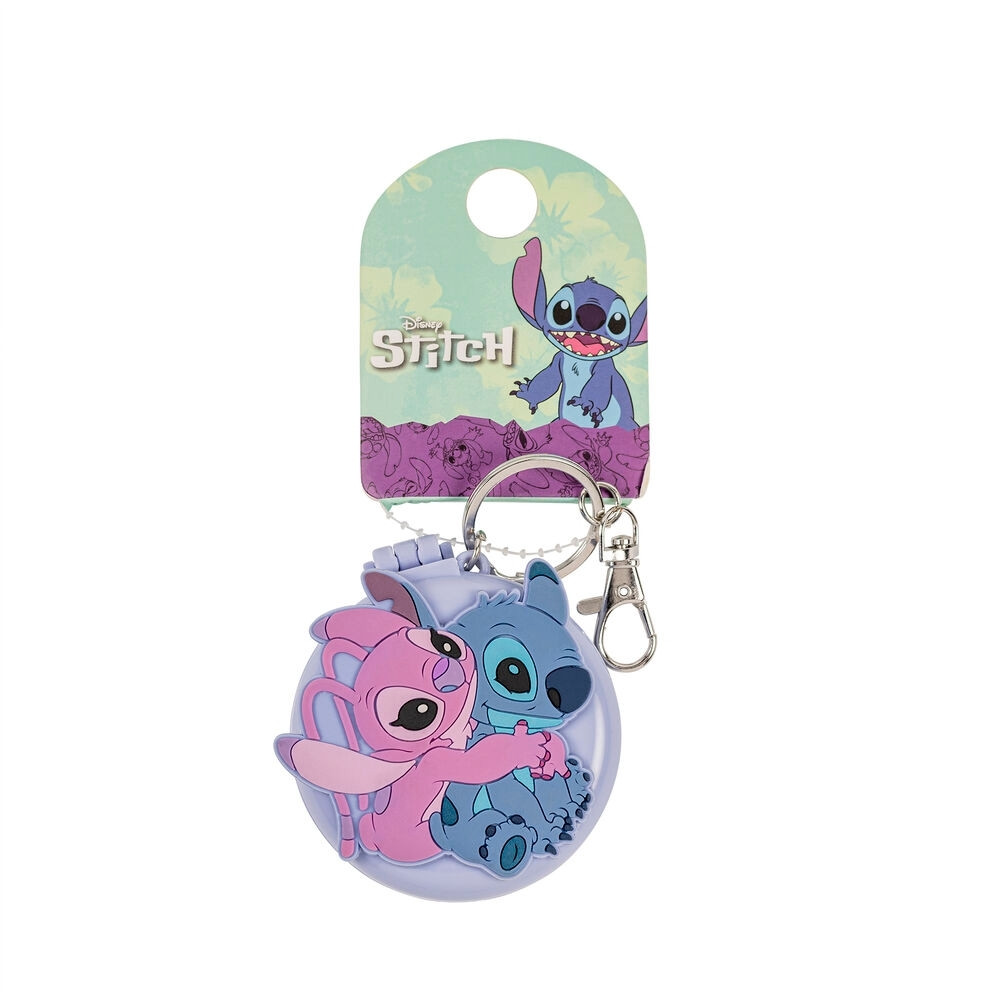 Chaveiro Stitch & Angel com Escova e Espelho