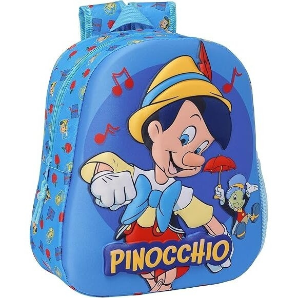 Pinocchio 3D Backpack, 33cm Size, Durable Material