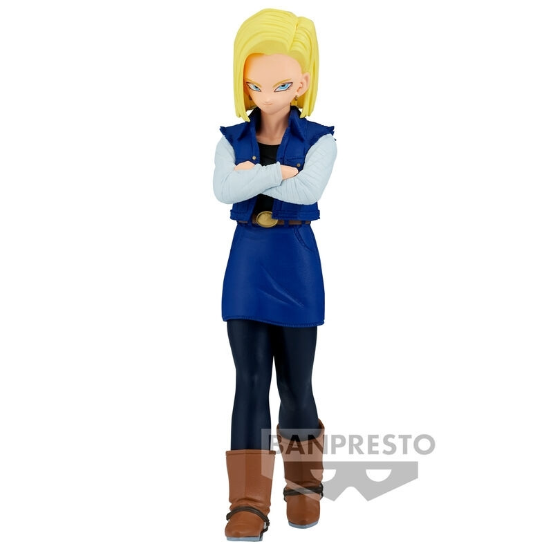 Dragon Ball Z Android 18 Solid Edge Figur, 17 cm Höhe