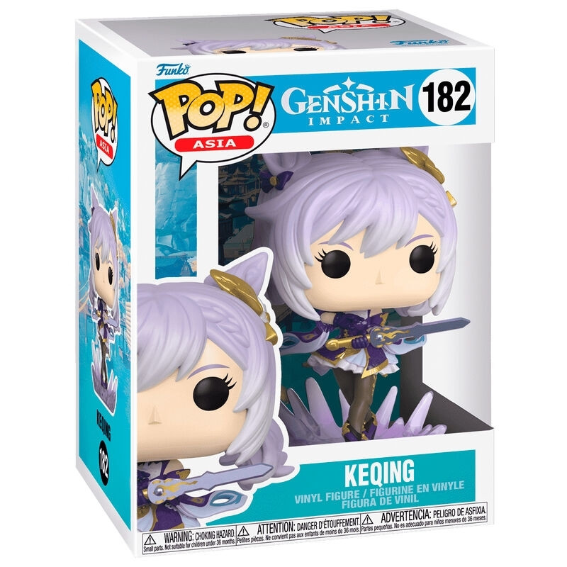 Figura colecionável POP da Keqing de Genshin Impact, 10 cm (4 poleg...