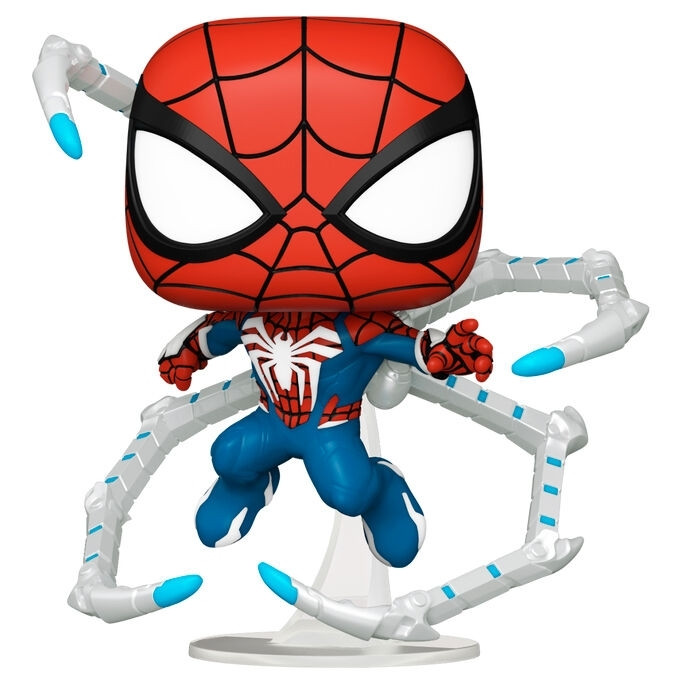 Figura de ação do Peter Parker com o traje avançado do Homem-Aranha...