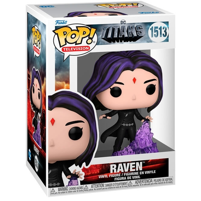 Figura colecionável POP Titans Raven – Brinquedo de ação, 10 cm (4 ...