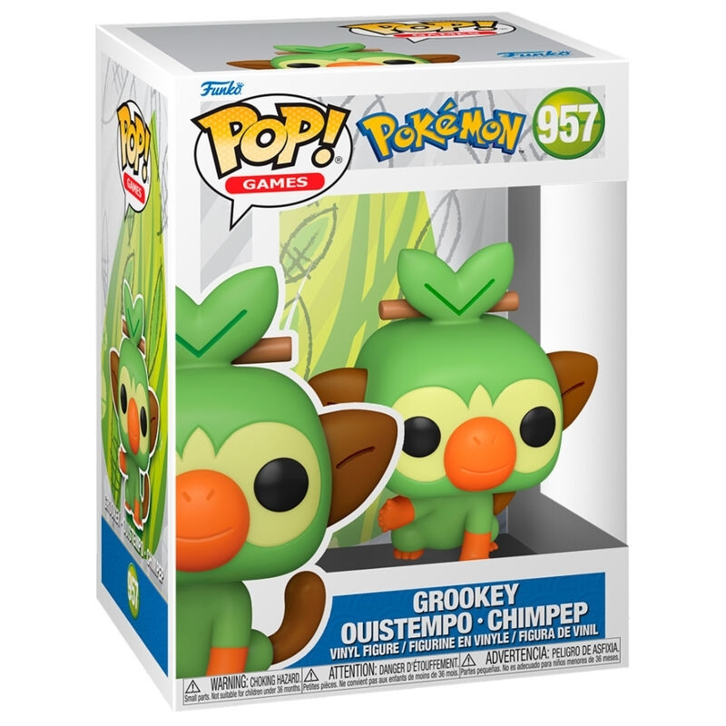 Figura colecionável do Pokémon Grookey, tamanho de 10 cm (4 polegad...
