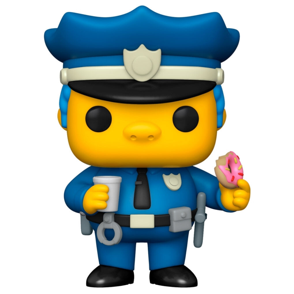 Boneco colecionável de vinil do Chefe Wiggum, modelo POP!, 9,5 cm (...