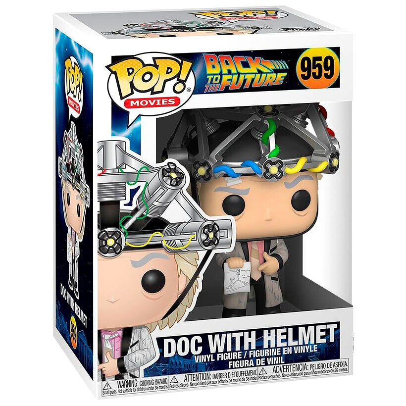 Figura colecionável do Doc de De Volta para o Futuro com capacete, ...