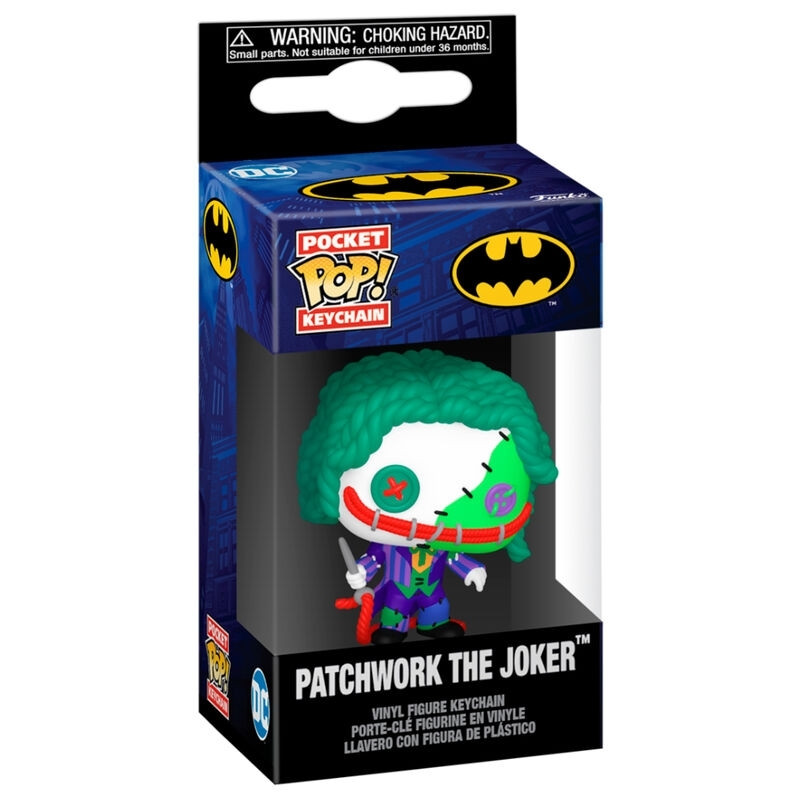 Chaveiro Pocket POP da DC Comics - Design Patchwork do Coringa