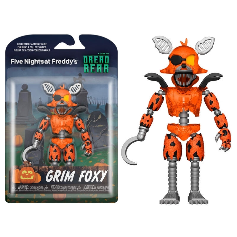 Boneco de ação Grim Foxy de Five Nights at Freddy's, 12,7 cm (5 pol...