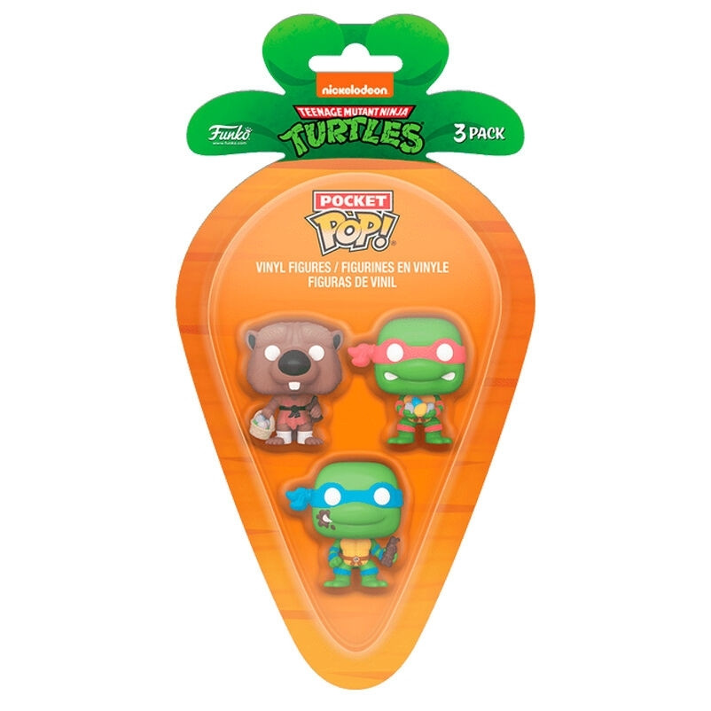 Ninja Turtles Pocket POP Figures Set: Splinter, Leonardo, Raphael