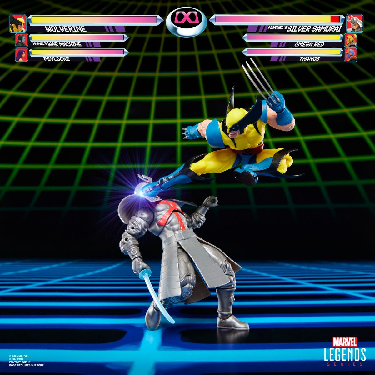 Set di action figure Wolverine e Silver Samurai, altezza 15 cm