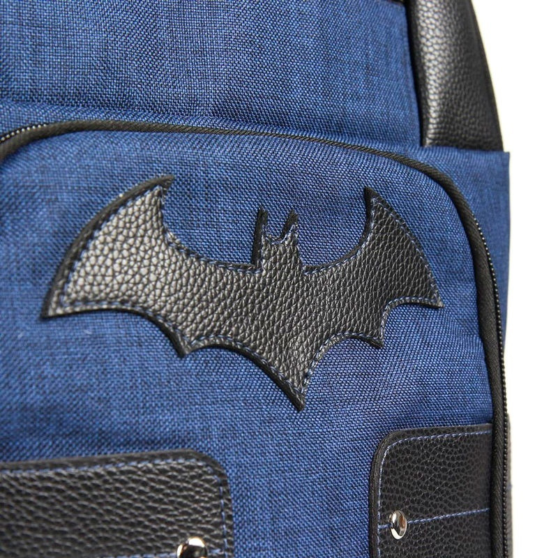Mochila casual do Batman, 46 cm, resistente e com design elegante.
