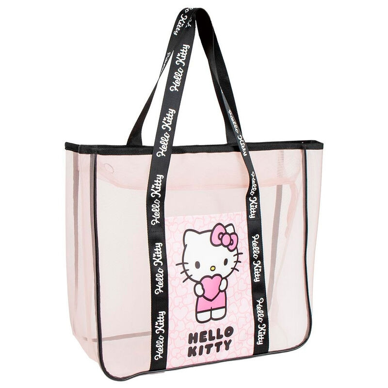 Borsa da spiaggia Hello Kitty con materiale resistente e design spa...