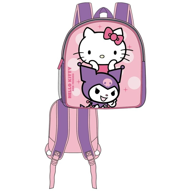 3D Backpack, 30cm Size, Hello Kitty & Kuromi Design