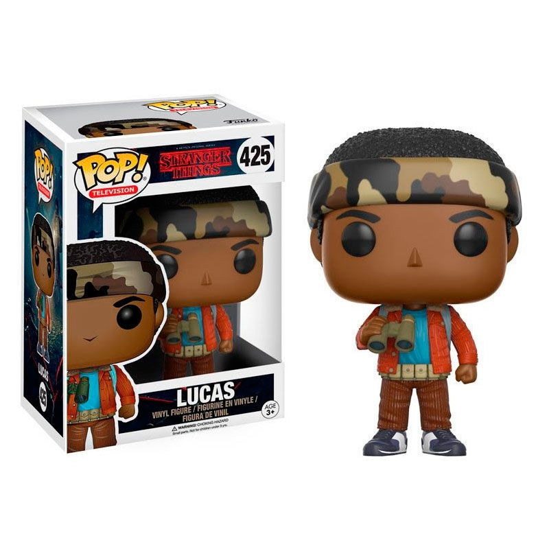 Boneco POP do Lucas de Stranger Things com binóculos