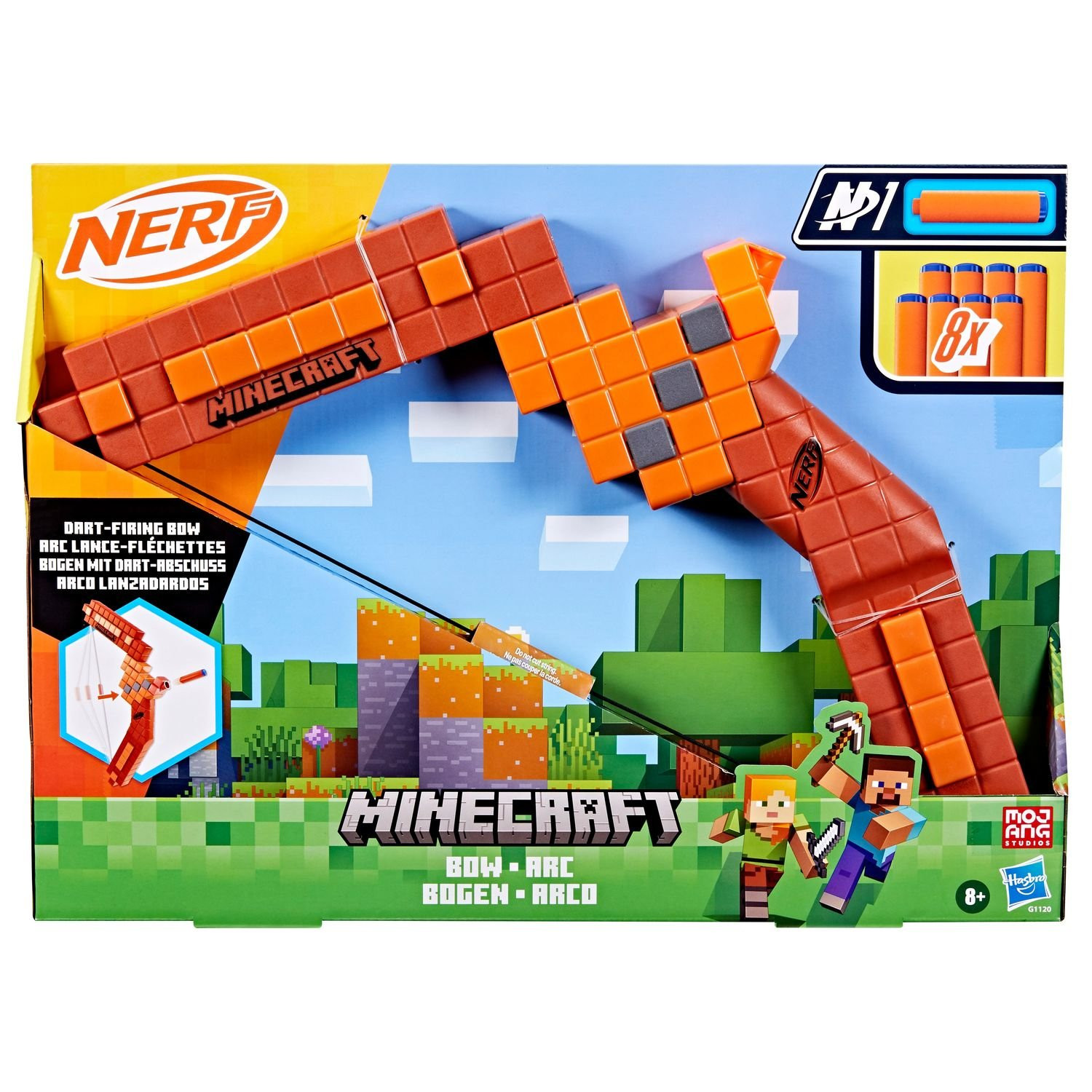 Arco e flecha de brinquedo do Minecraft para crianças