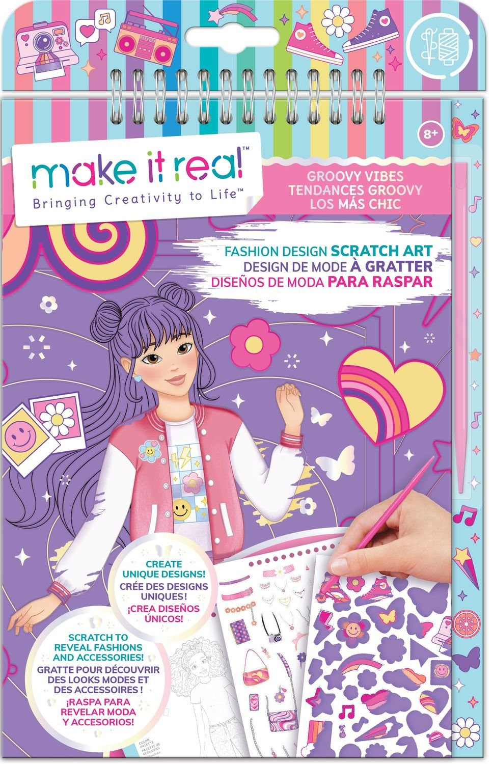 Scratch Art Kit: Groovy Vibes for Creative Fun