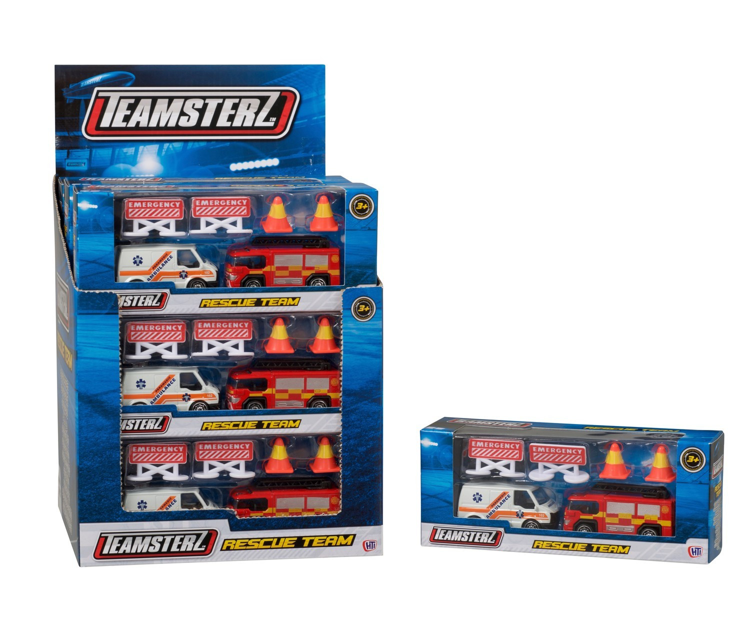 Set da gioco pressofuso Rescue Team per bambini, scala 1:64
