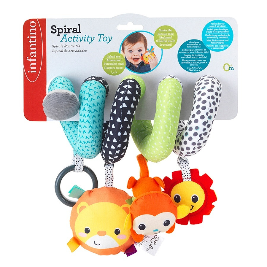 Giocattolo a spirale per neonati con texture e suoni