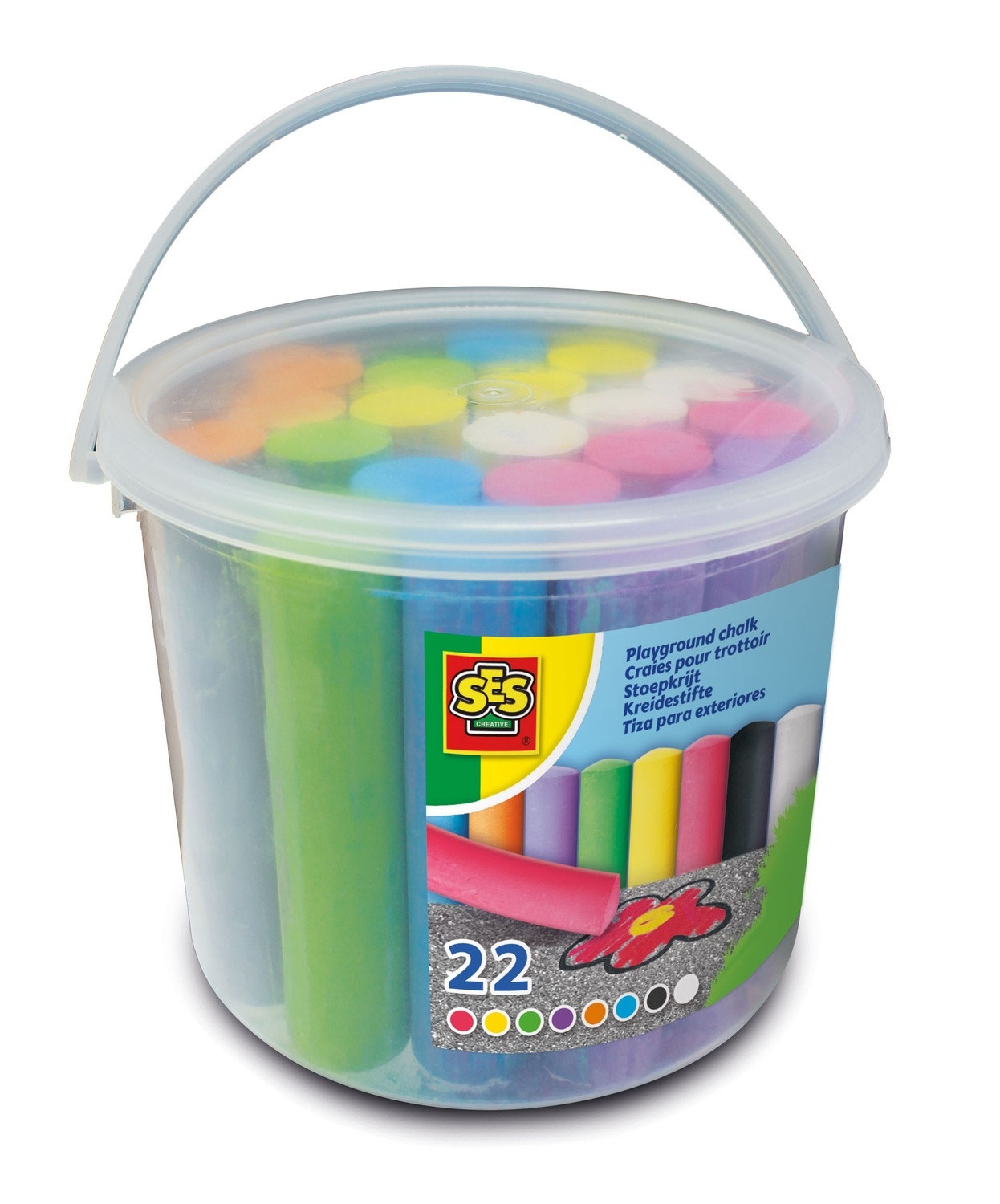 Secchiello da 22 gessetti Ses Playground