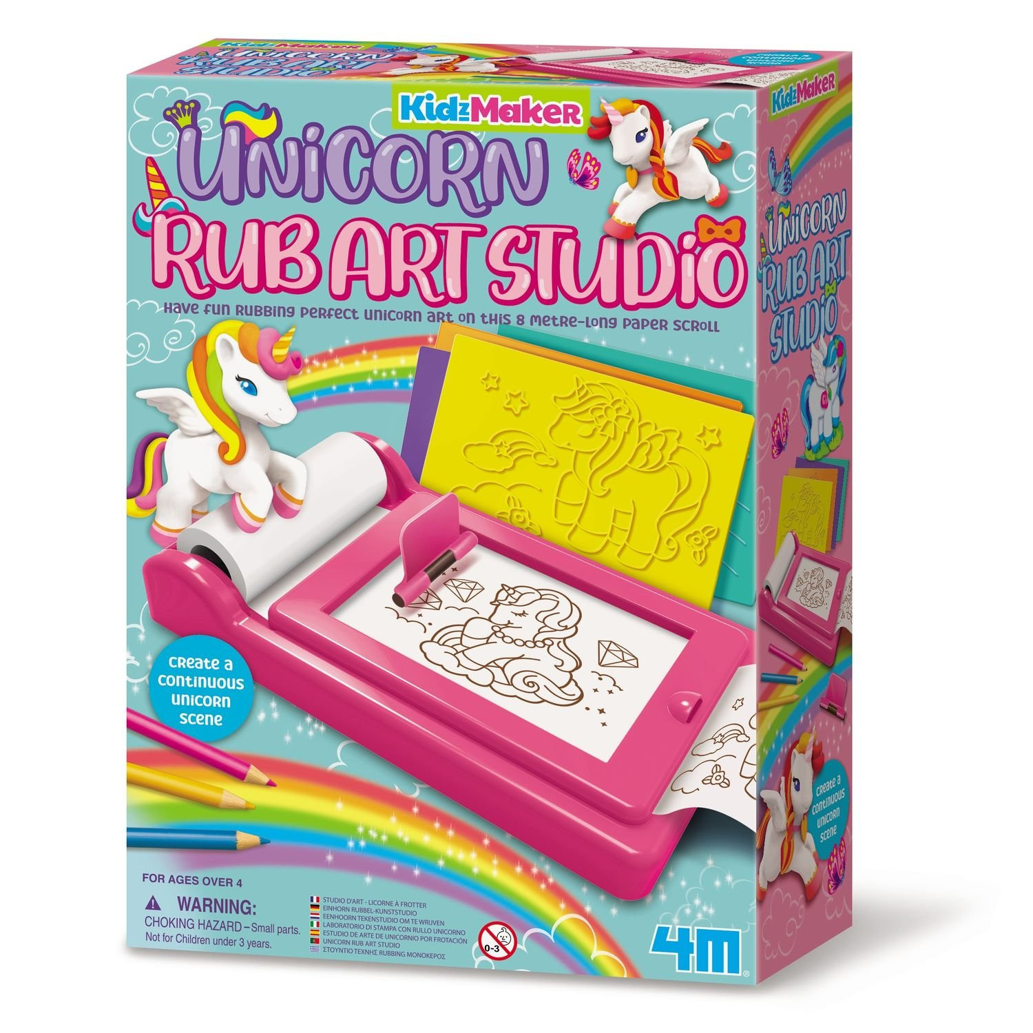 4M Kidzmaker DIY Set Einhorn Rub Art Studio
