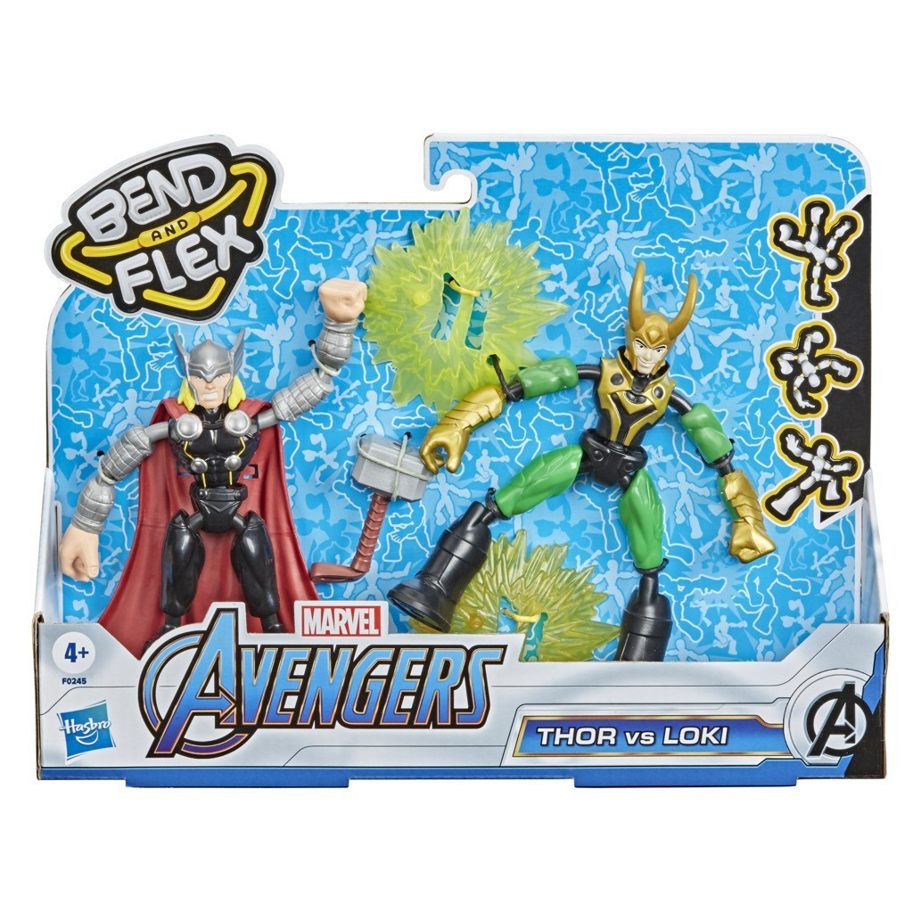 Avengers Figere Bend en Flex 2-pack