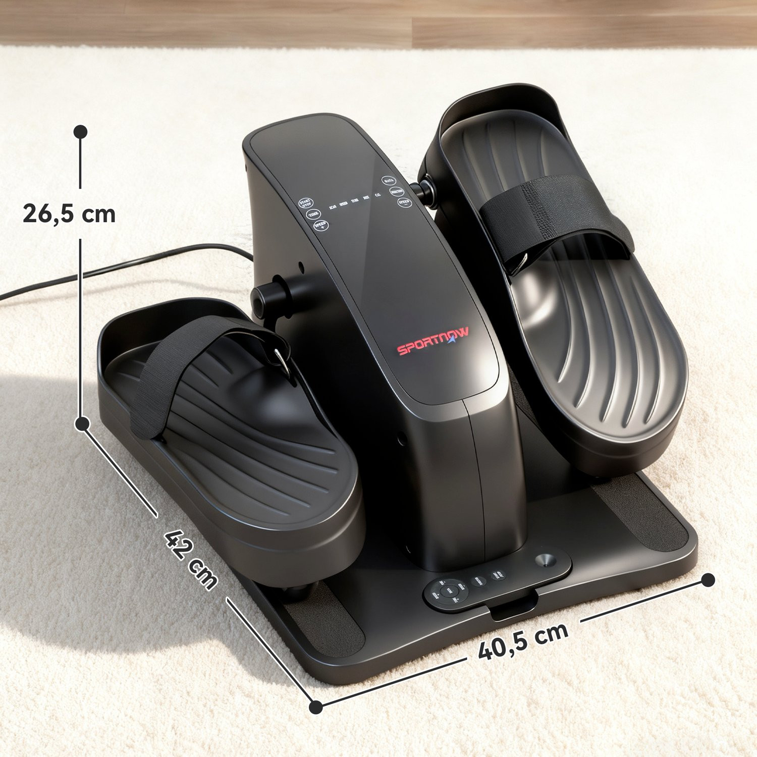 Mini Elliptical Trainer, 12 Speeds, LED Display, Remote Control