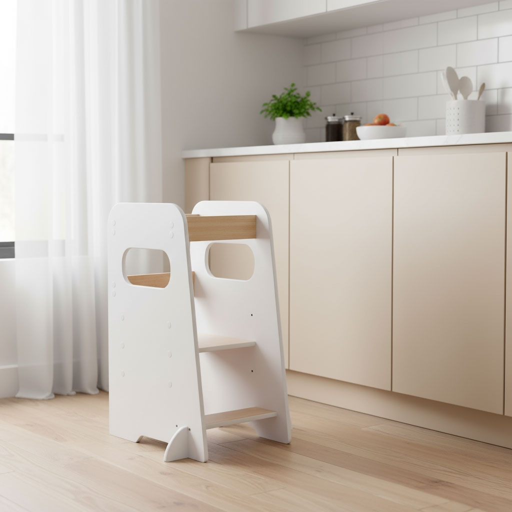 Montessori Adjustable Kitchen Step Stool for Kids