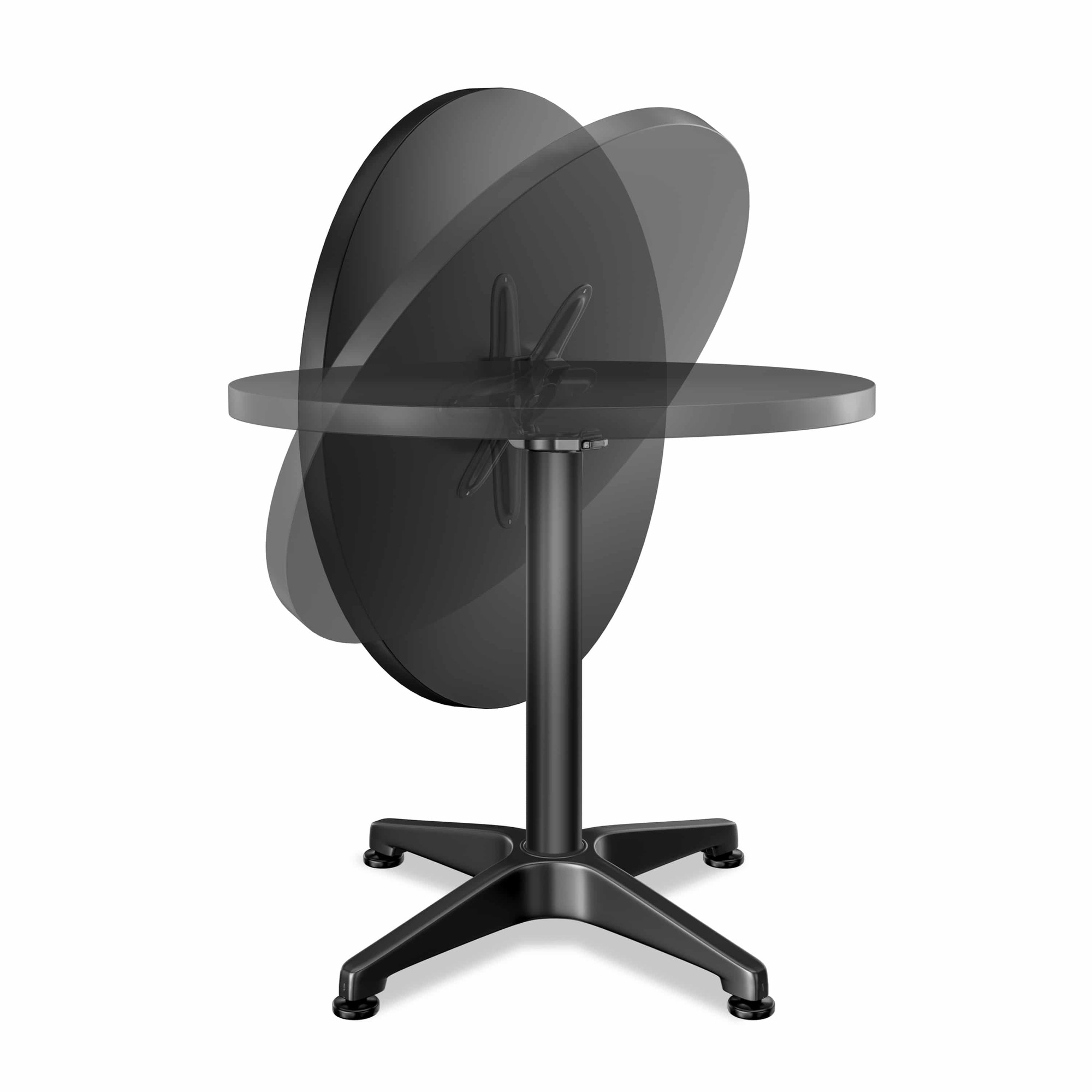 Bar table 2in1 black 60cm height adjustable folding