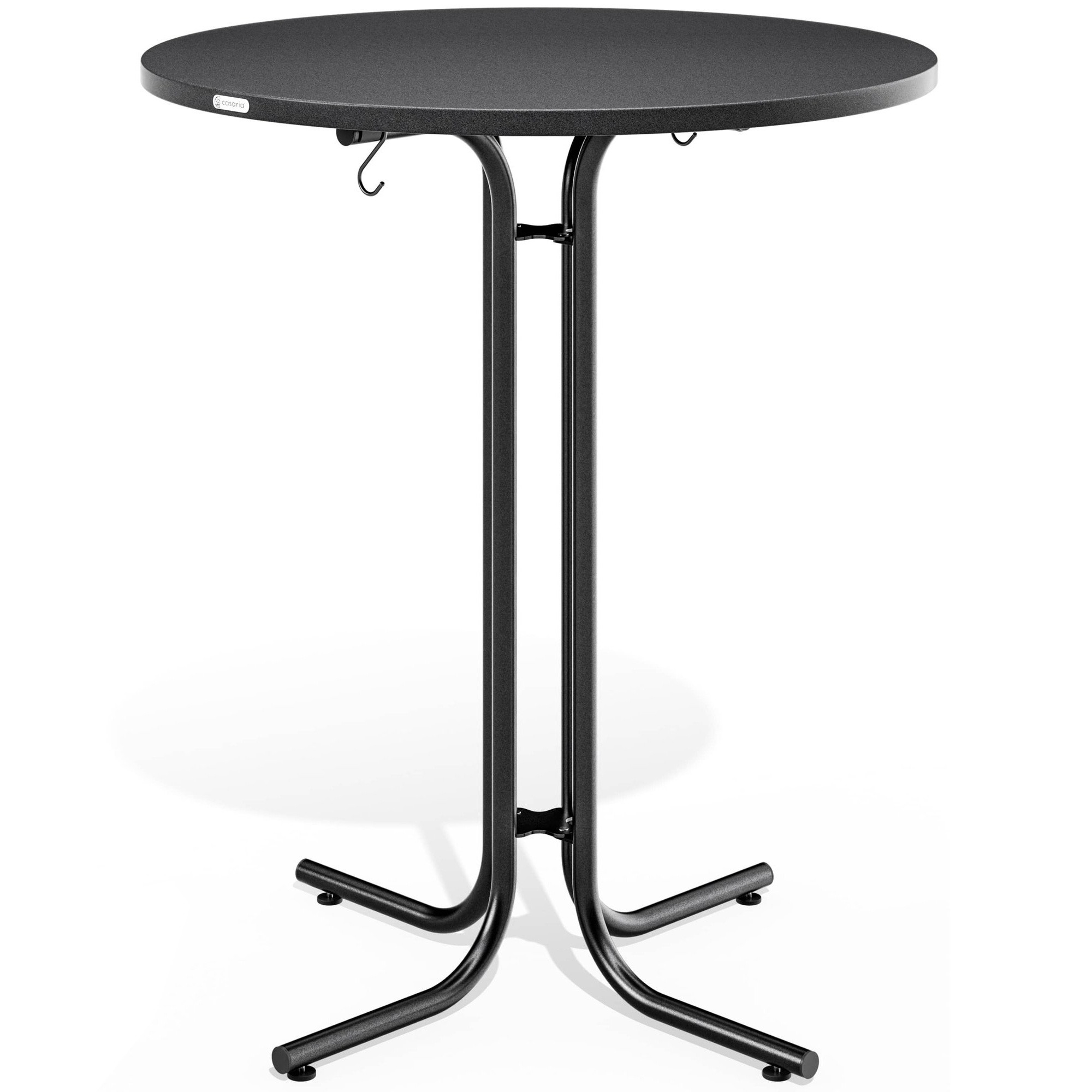 Round Bar Table, Foldable, Grey, 80x110 cm