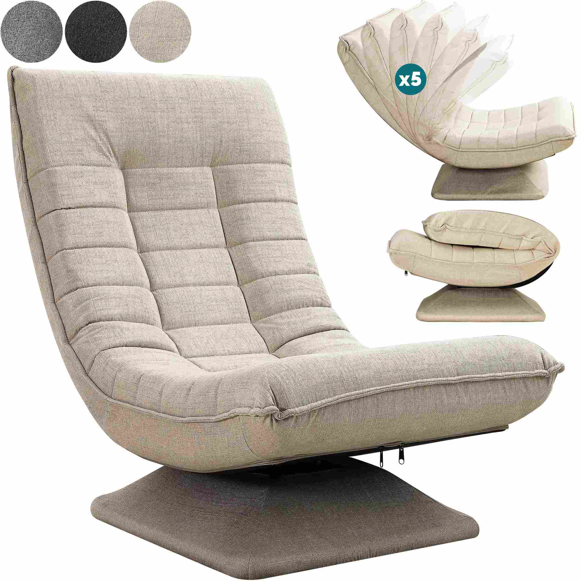 Relaxsessel Aberdeen Creme Stoff