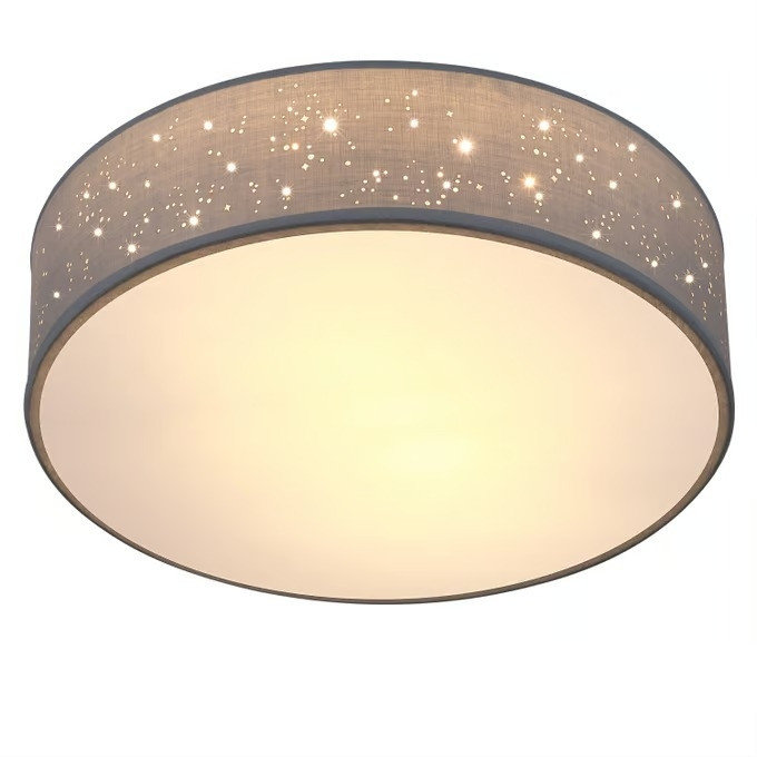 Ceiling Lamp Fabric 30 cm Grey – E27 Socket, Glare-Free