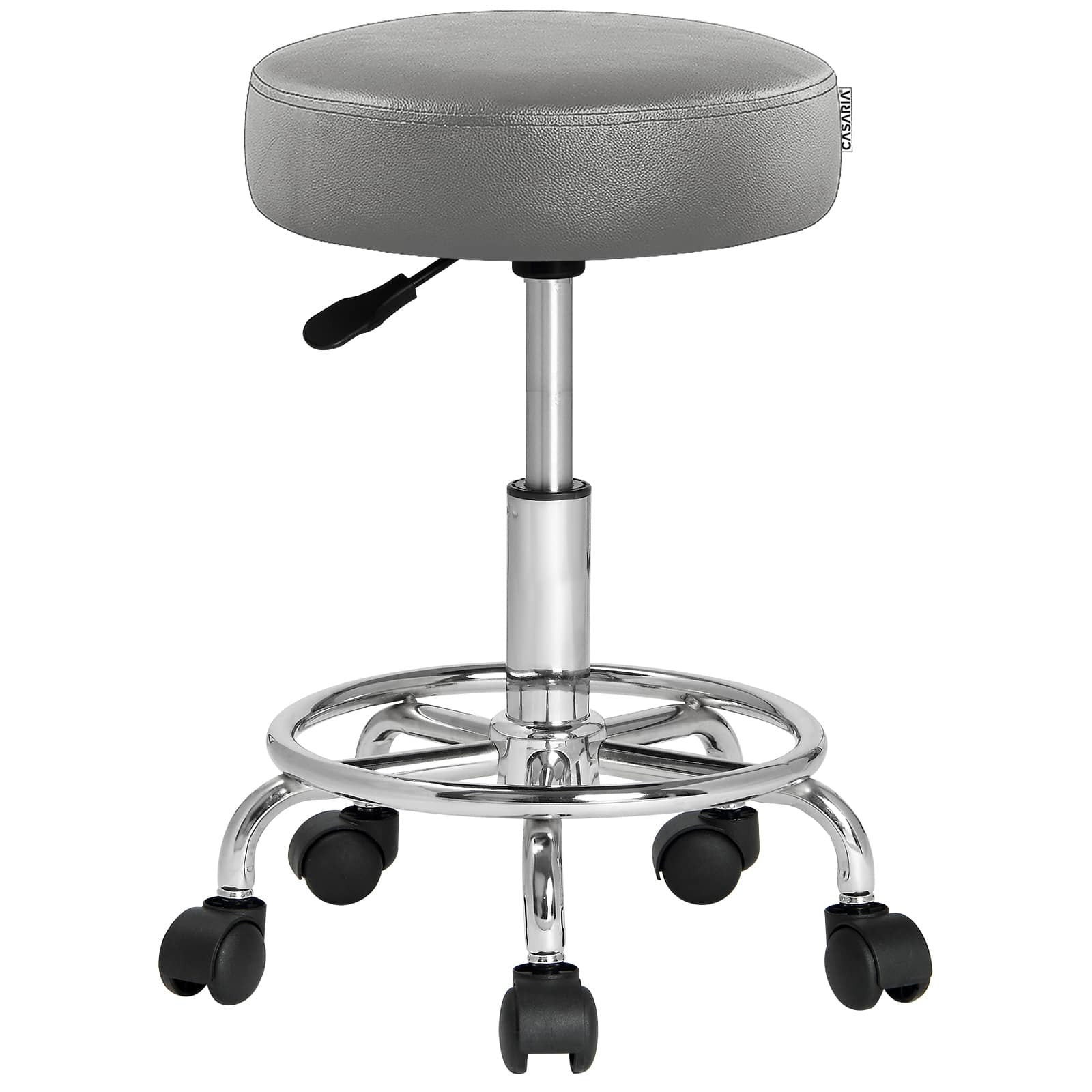 Swivel Stool, Adjustable Height, 360 Rotation, Grey