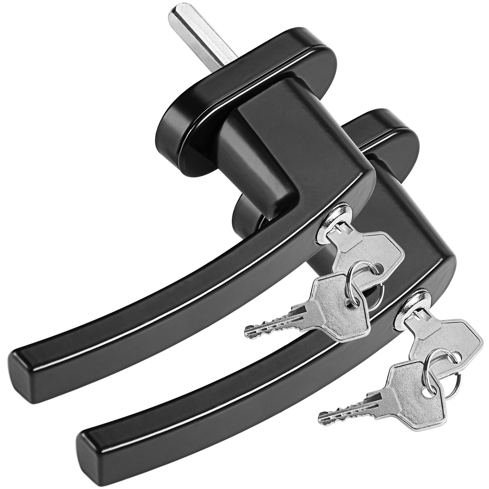 Lockable Window Handle Set, 2 Pcs, Black, Child Safety Features