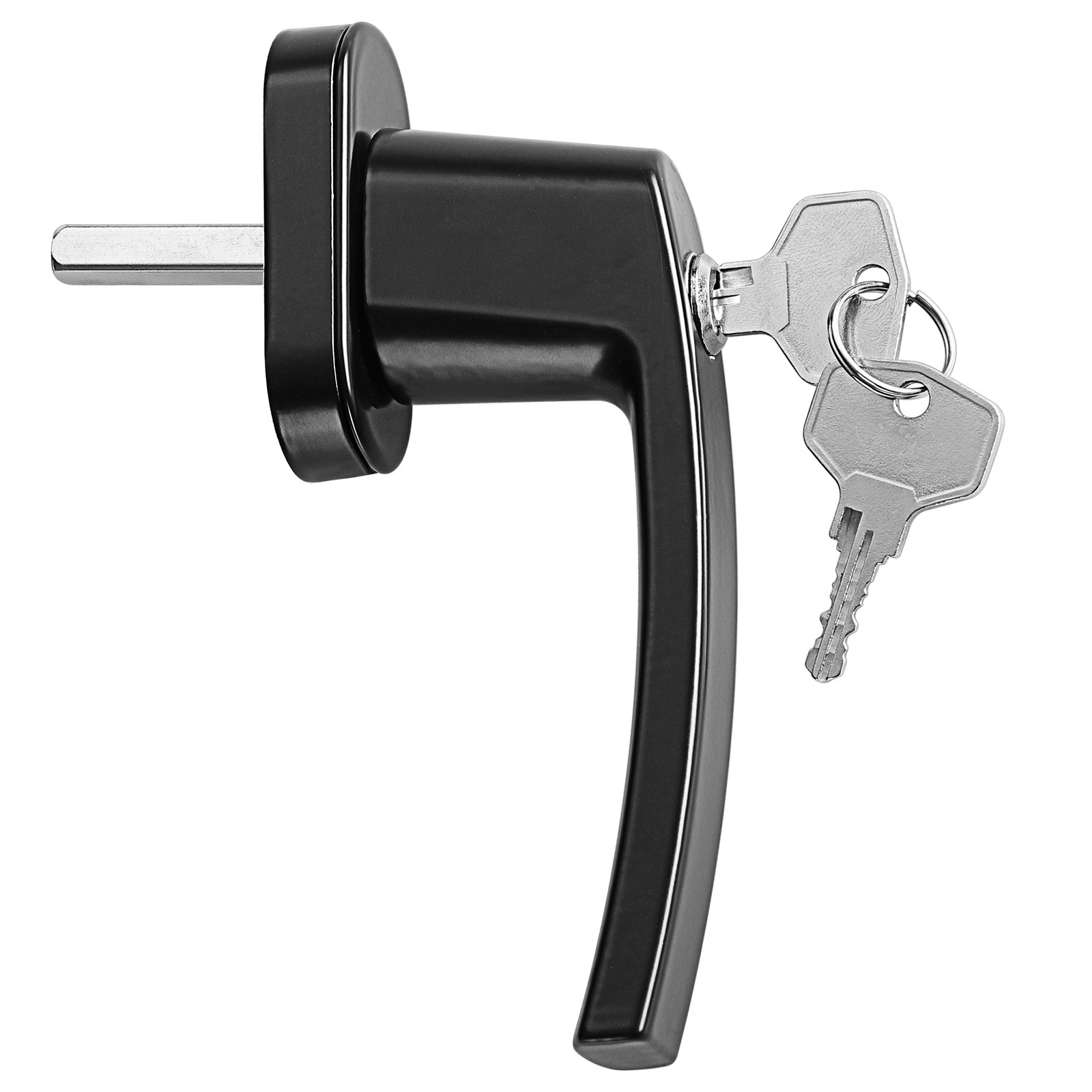 Lockable Window Handle Set, 2 Pcs, Black, Child Safety Features