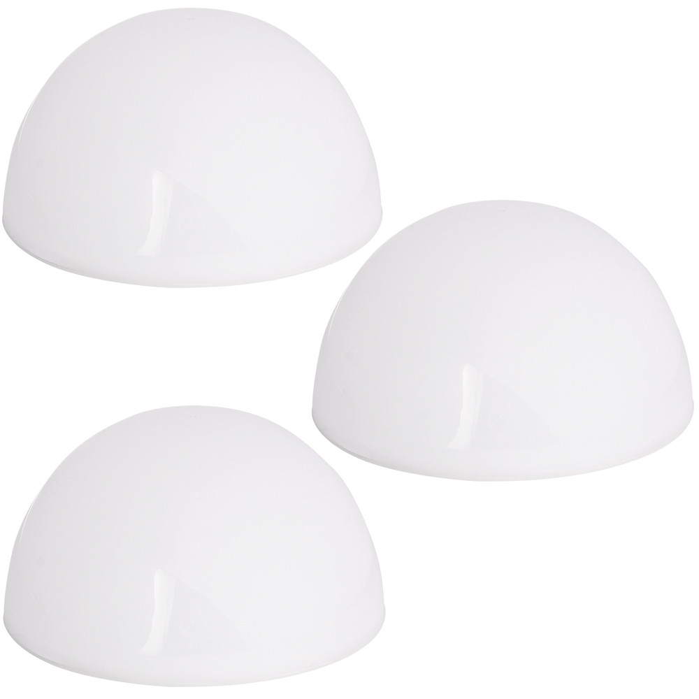 LED Solar Globe Lights, 3-Pack, Half Round, Twilight Sensor