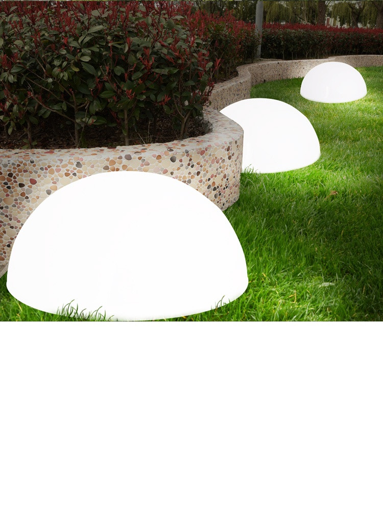 LED Solar Globe Lights, 3-Pack, Half Round, Twilight Sensor