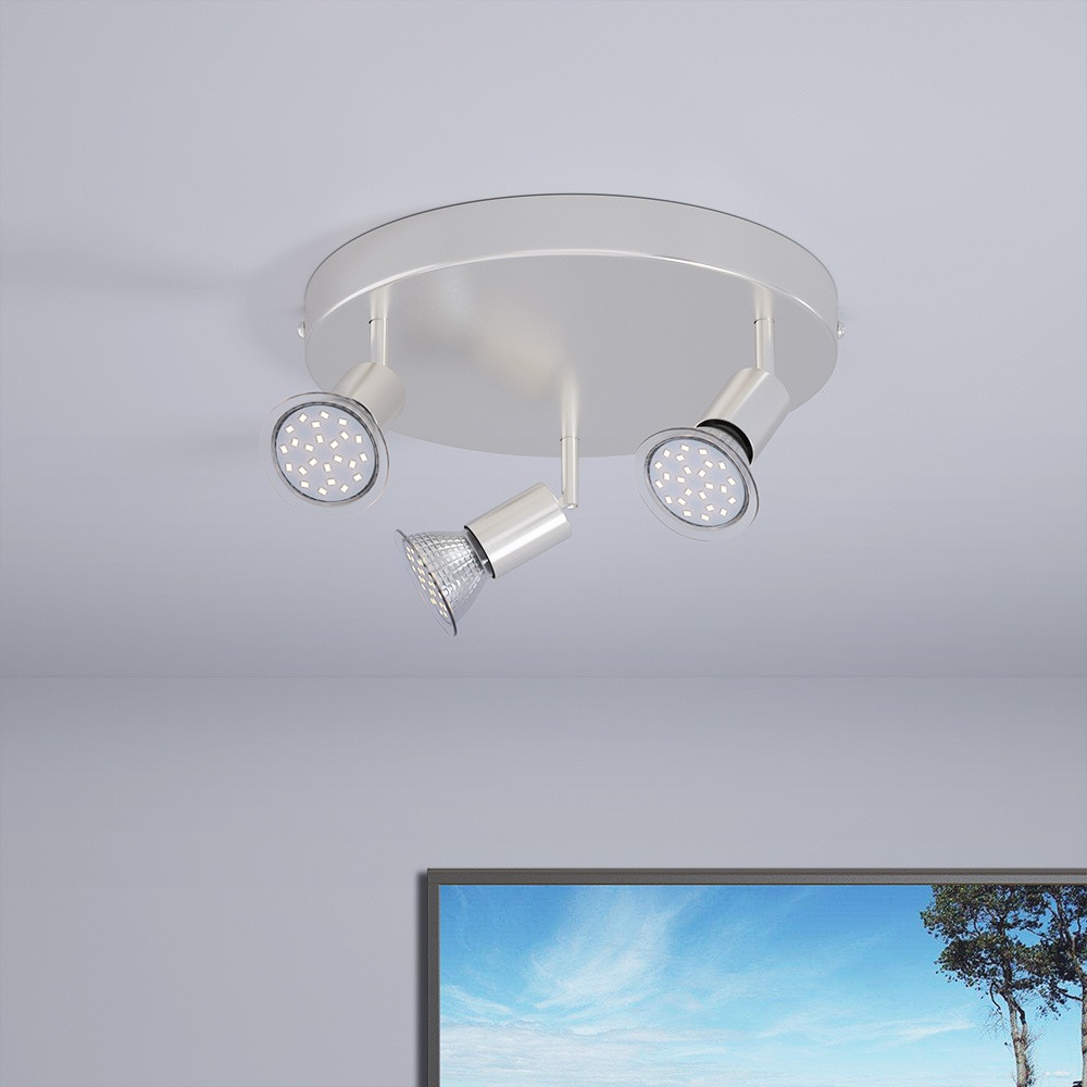 Ceiling Light with 3 Adjustable LED Spots, 300 Lumen Each