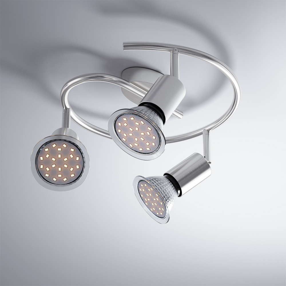 Ceiling Light with 3 Adjustable LED Spots, 300 Lumen Each