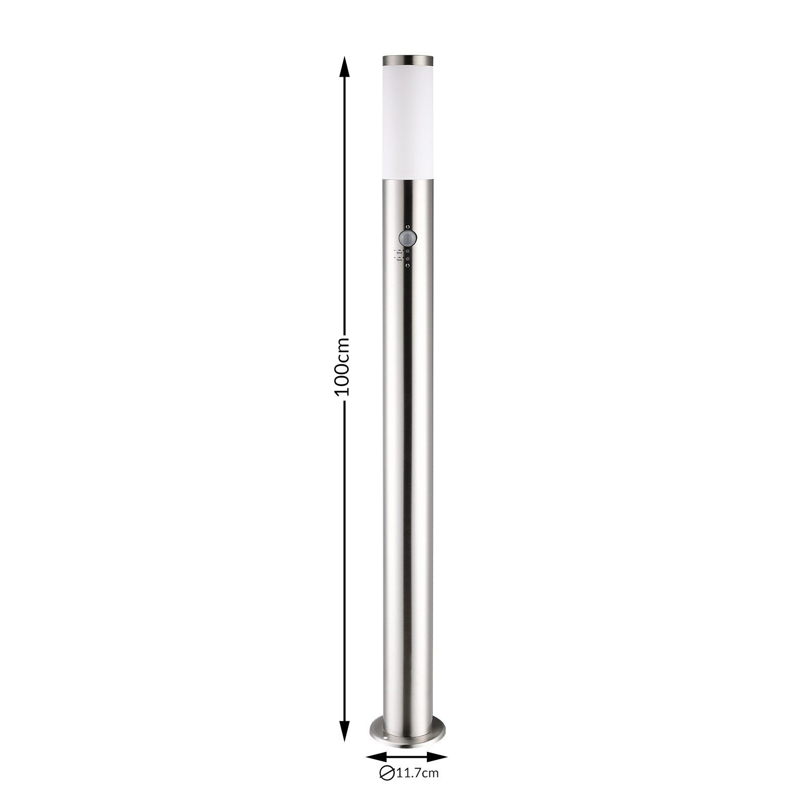 Path Light Ivy Stainless Steel with Sensor