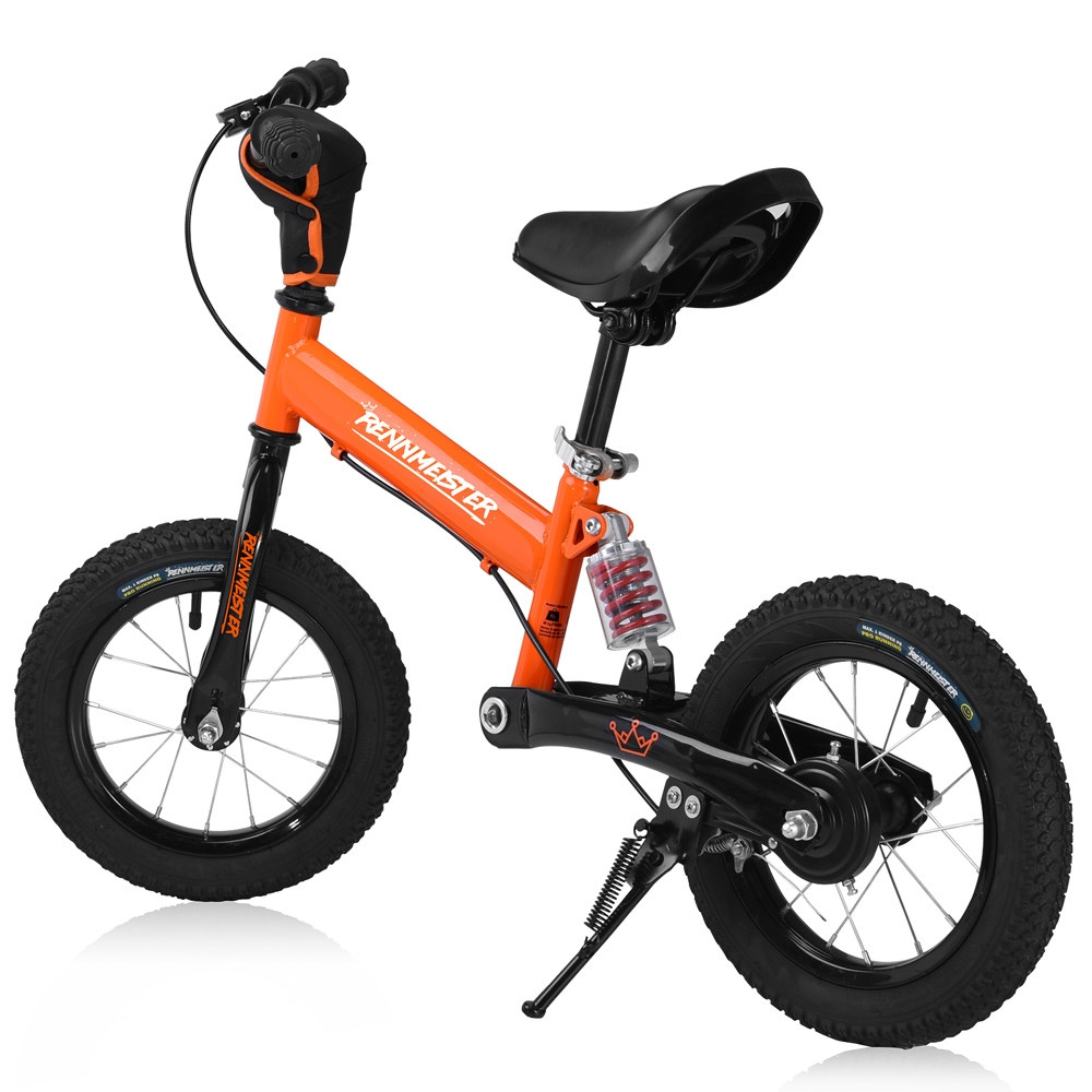 Bicicleta de equilíbrio laranja de 12 polegadas, com sistema anti-c...