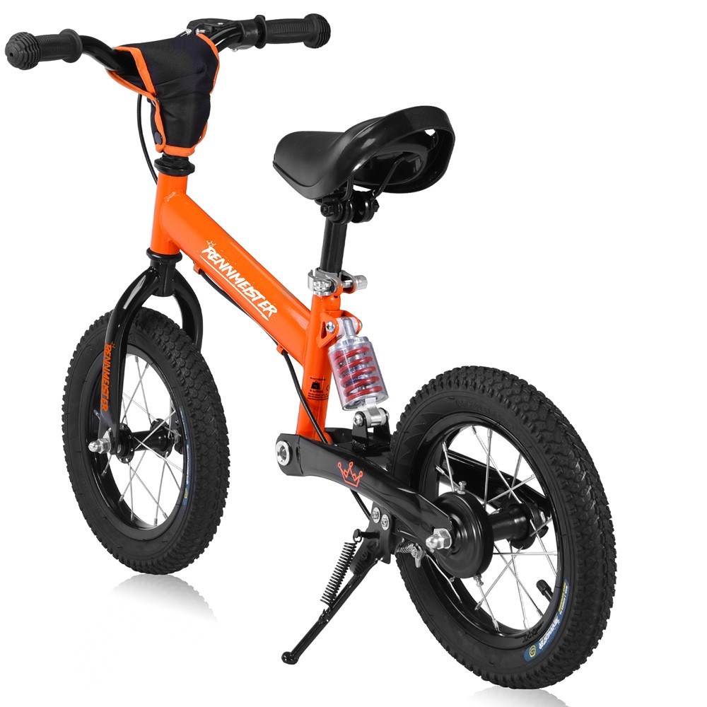 Bicicleta de equilíbrio laranja de 12 polegadas, com sistema anti-c...