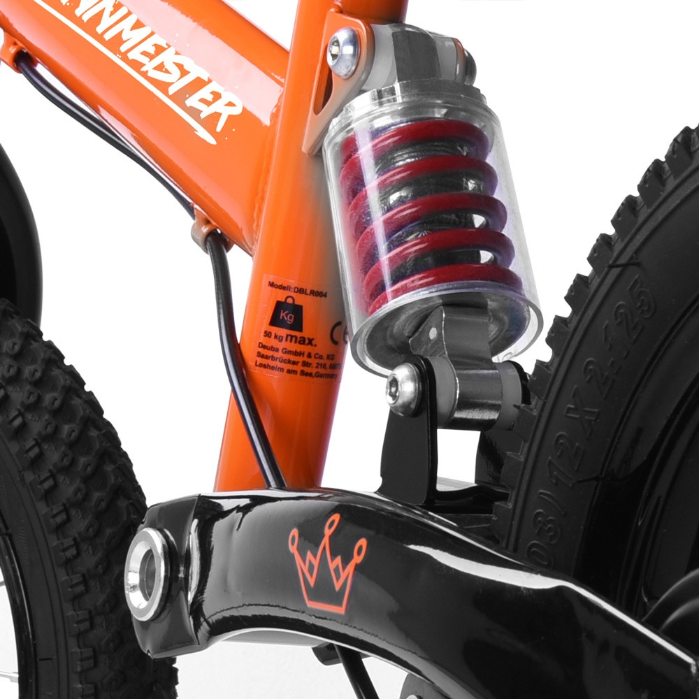 Bicicleta de equilíbrio laranja de 12 polegadas, com sistema anti-c...