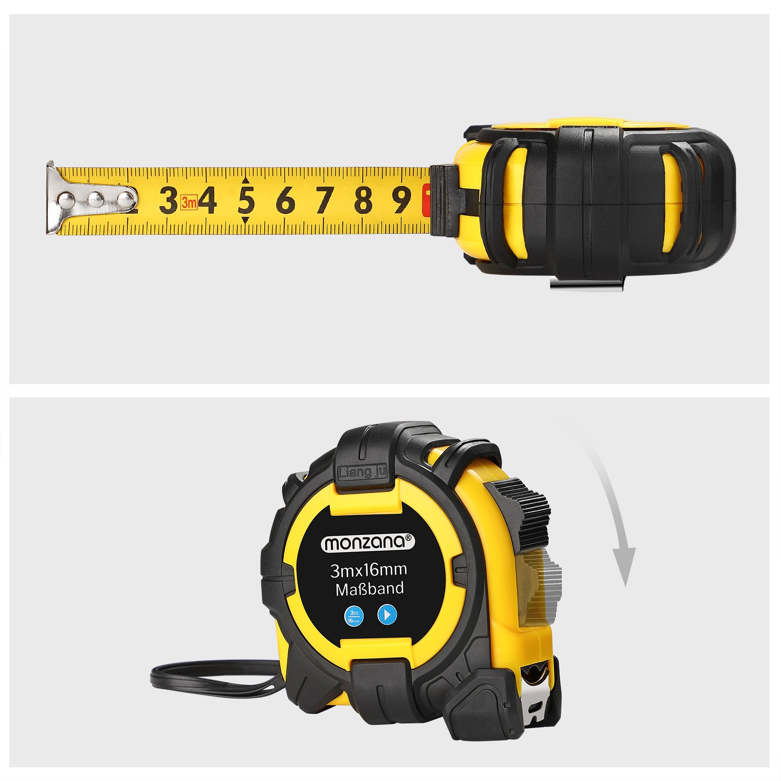 Measuring Tape 3m x 16mm, Locking Function, Durable