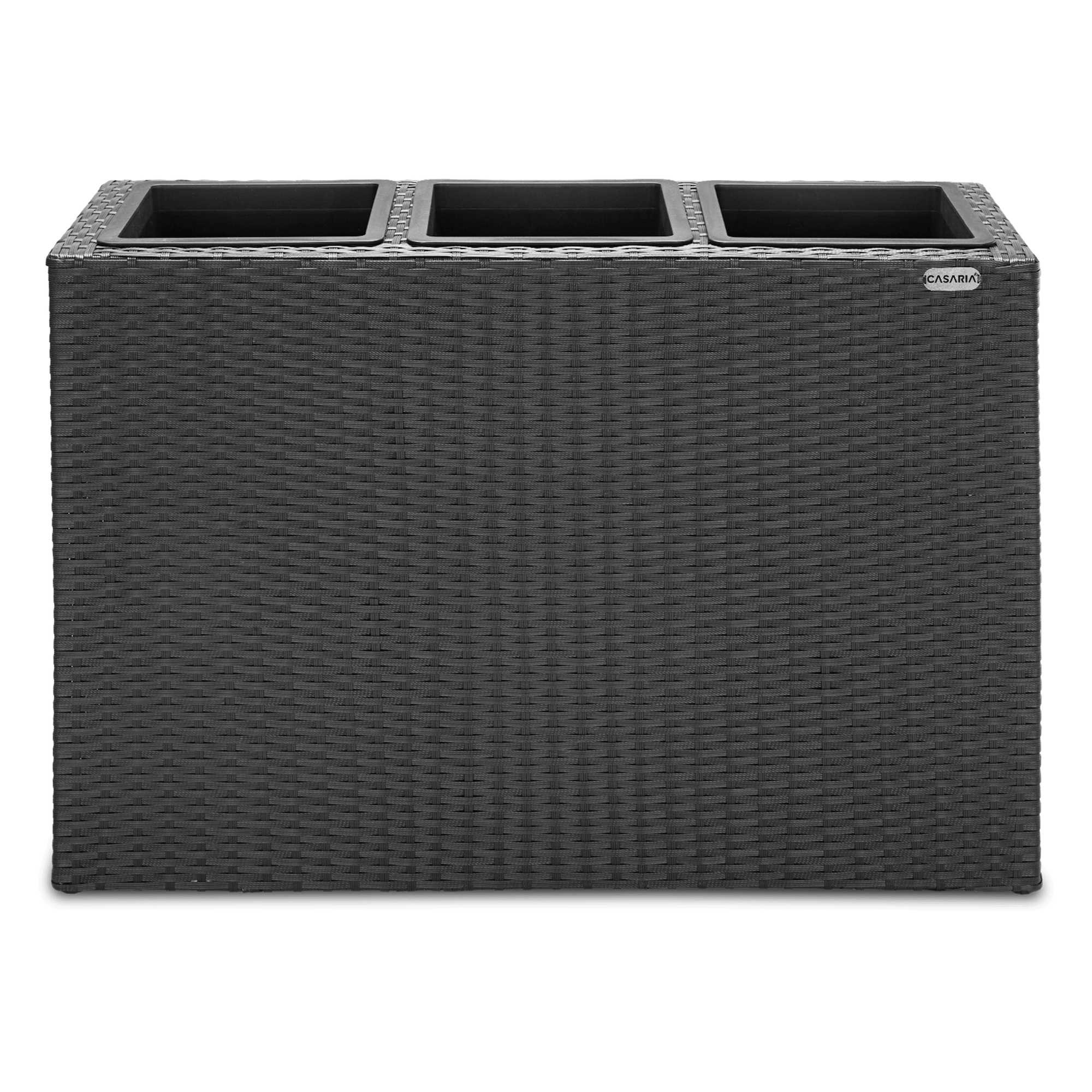 Polyrattan Plant Pot Set with Removable Inner Pots