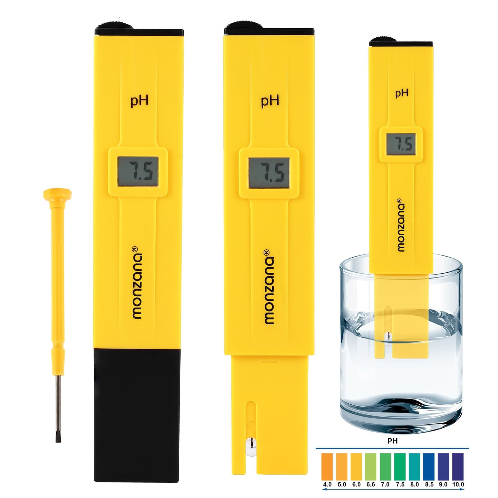 Digital PH Meter with LCD Display, Battery & Case